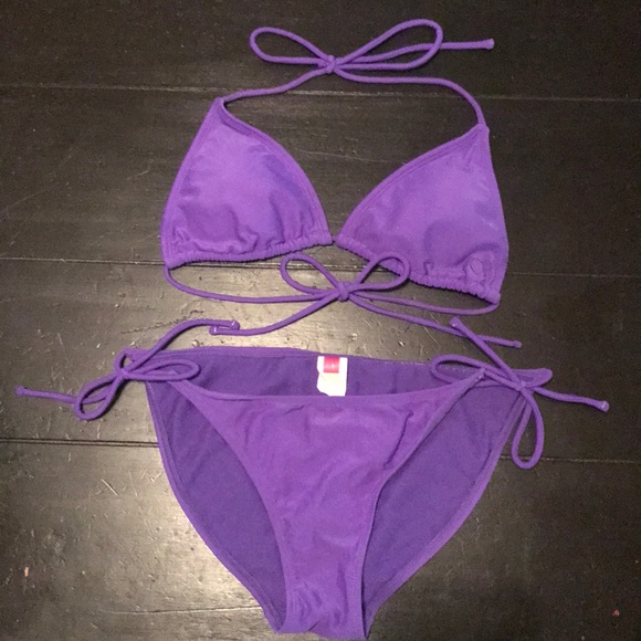 Two-Piece Purple String Bikini - Picture 1 of 5